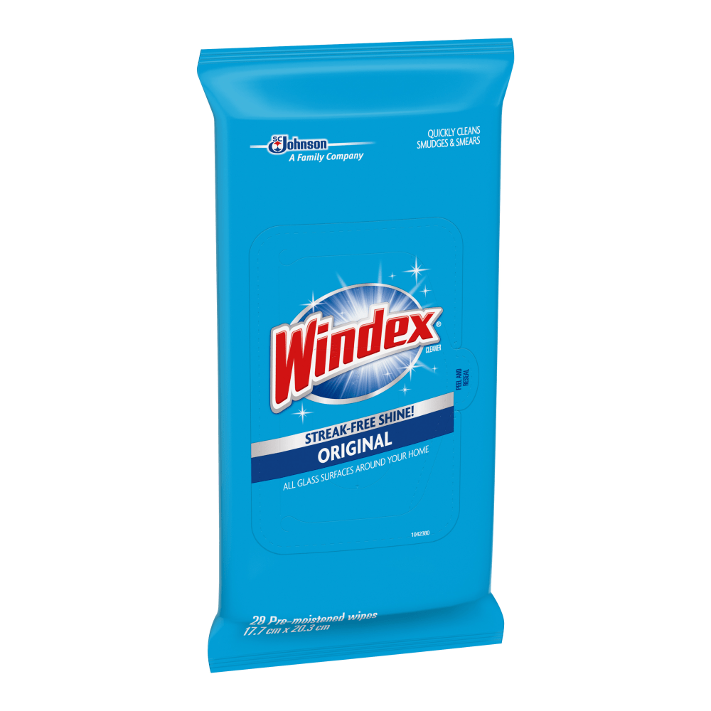 Windex Original Glass & Surface Wipes, Pack Of 28