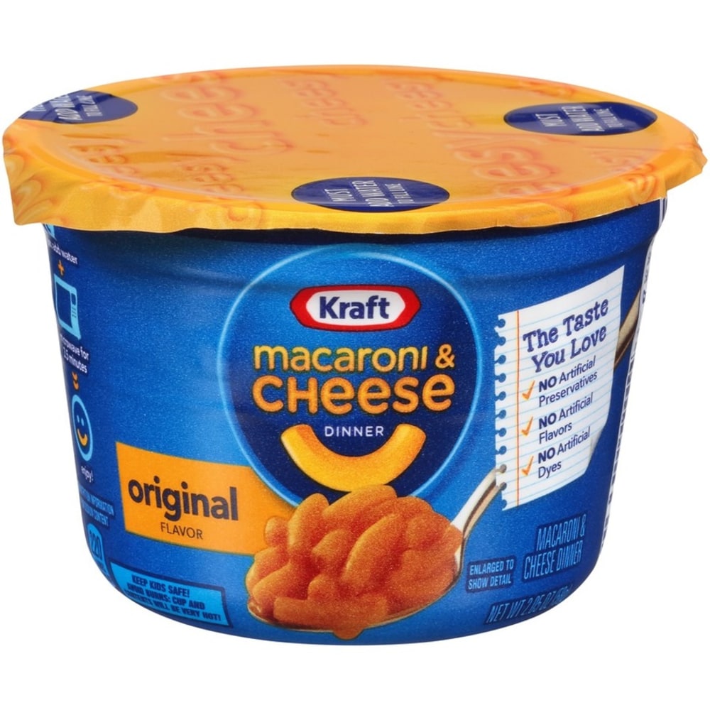 Kraft Easy Mac Original Microwave Single Serve Dinners, 2.05 Oz, Box Of 10