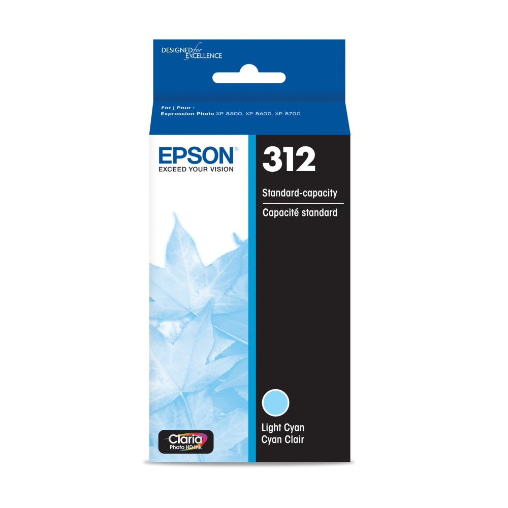 Epson 312 Claria Photo Light Cyan Ink Cartridge, T312520-S