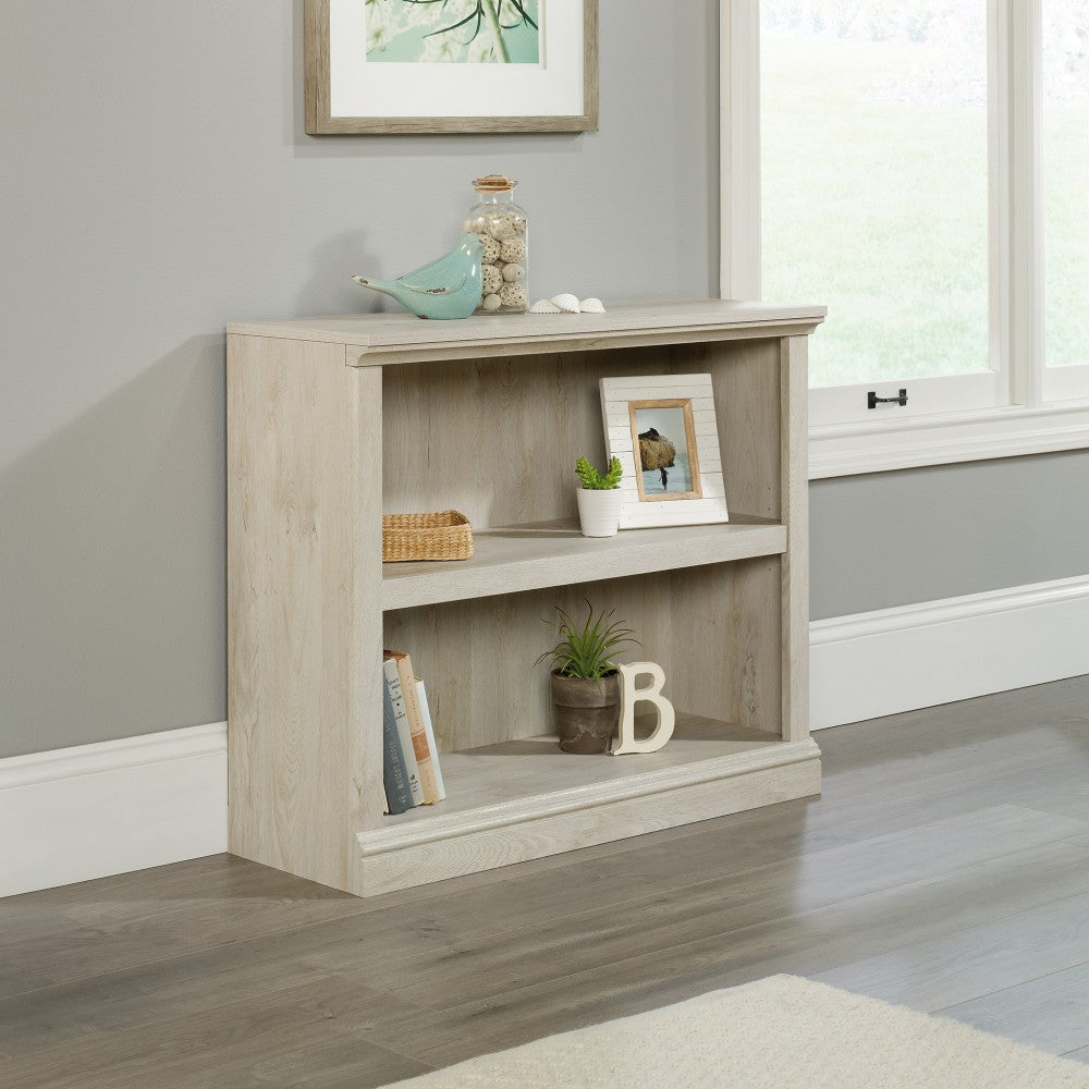 Sauder Select 30inH 2-Shelf Bookcase, Chalked Chestnut