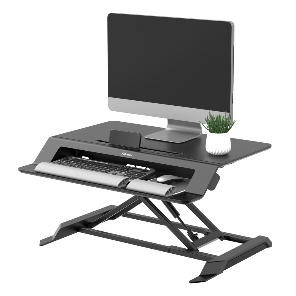 Fellowes Lotus LT Sit-Stand Workstation, Black