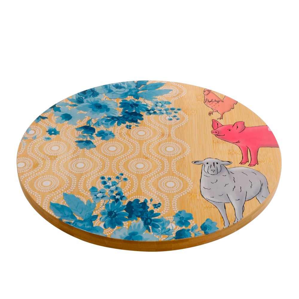 Gibson Urban Market on the Farm Bamboo Lazy Susan, 13in, Multicolor