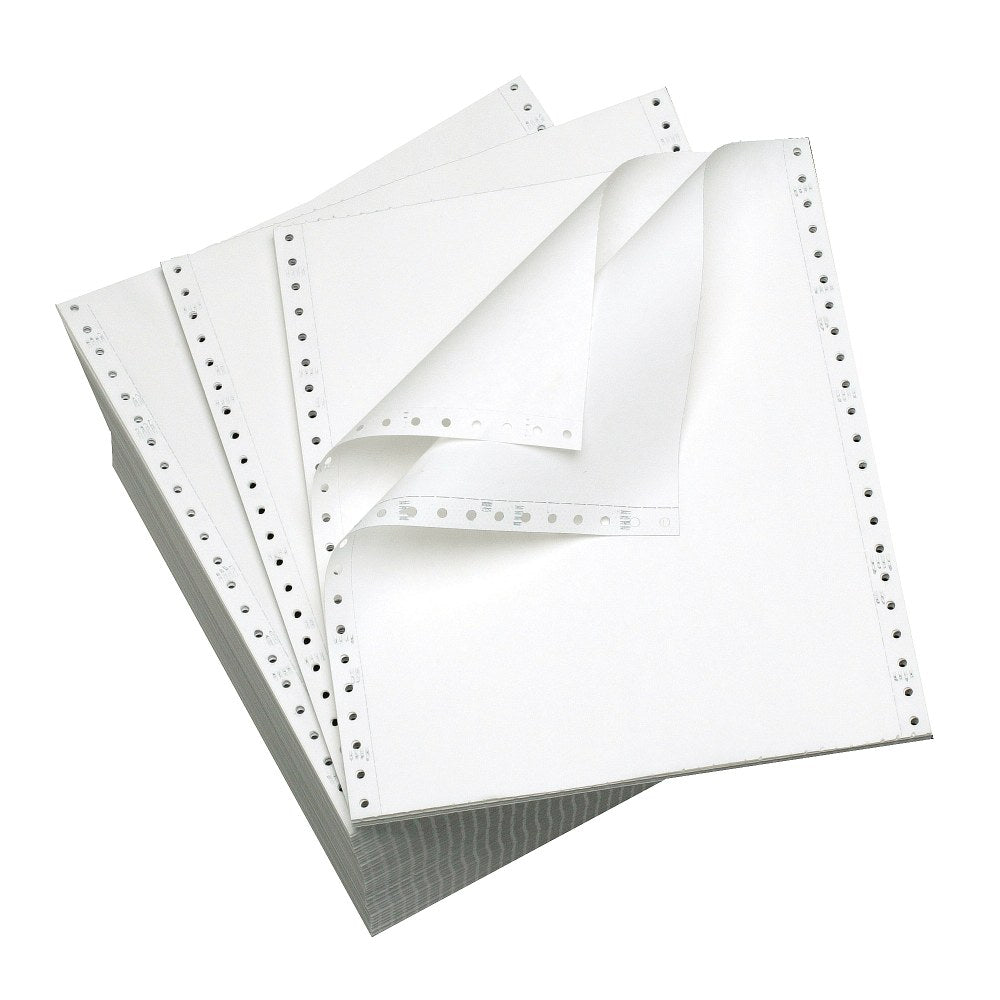 Office Depot Brand Computer Paper, 2-Part, Standard Perforation, Carbonless, 9-1/2in x 11in, 15 Lb, White, Carton Of 1400 Forms