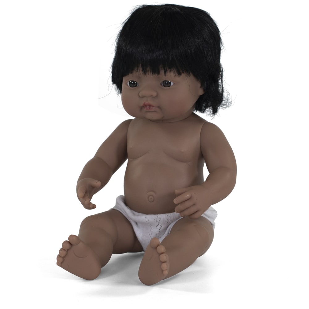 Miniland Educational Anatomically Correct 15in Baby Doll, Hispanic Girl