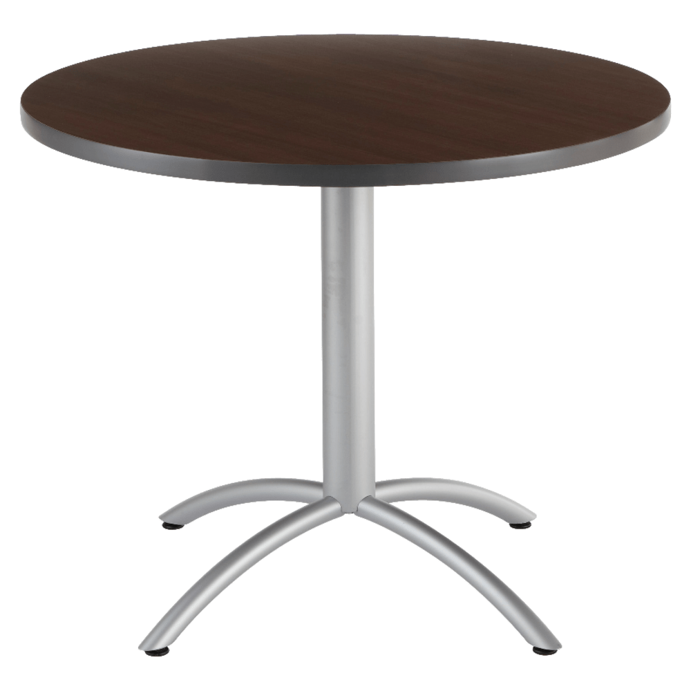 Iceberg CafeWorks Cafe Table, Round, 30inH x 36inW, Walnut