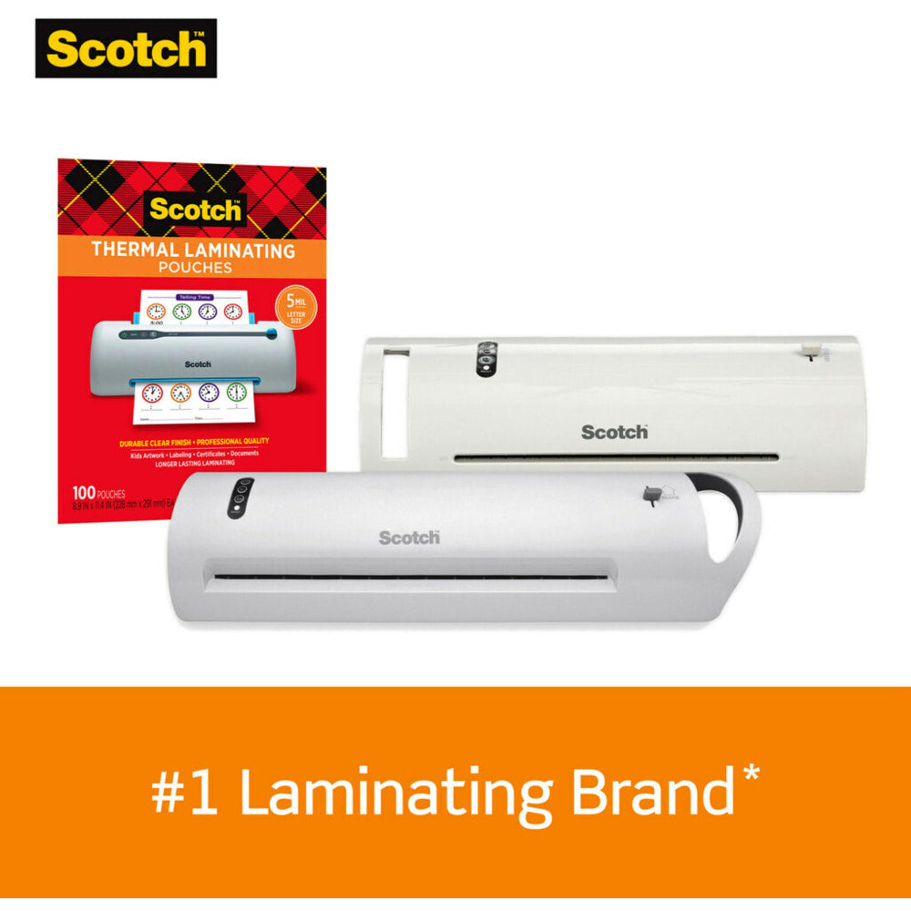 Scotch Thermal Laminating Combo Pack, 1 Thermal Laminator, 2 Laminating Sheets, Laminate Business cards, Banners and Essays, Ideal Office or Back to School Supplies