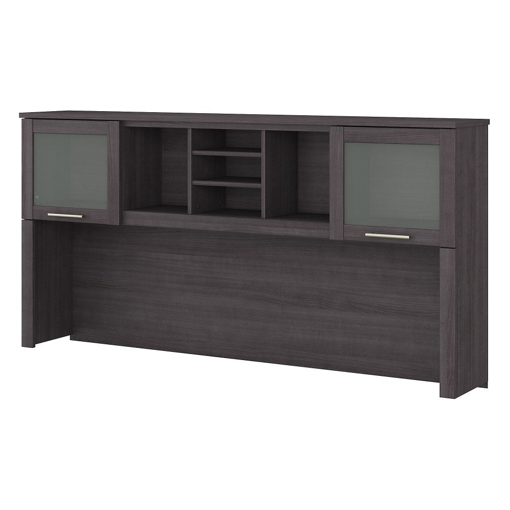 Bush Furniture Somerset 72inW Hutch For L-Shaped Desk, Storm Gray, Standard Delivery