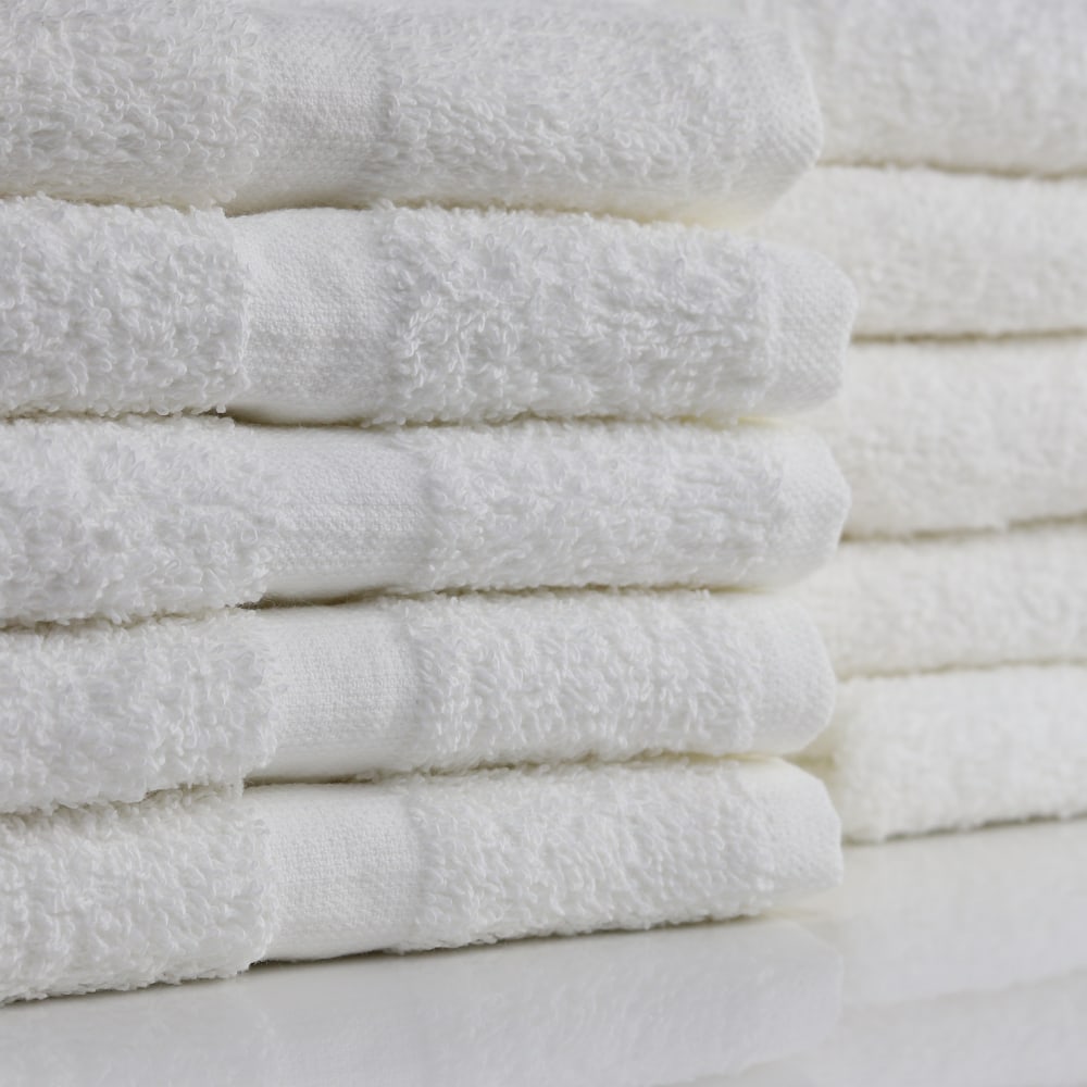 1888 Mills Durability Cotton Hand Towels, 16in x 27in, White, Pack Of 120 Towels