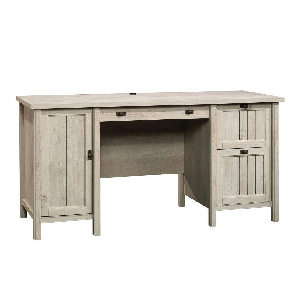 Sauder Costa 60inW Computer Desk, Chalked Chestnut