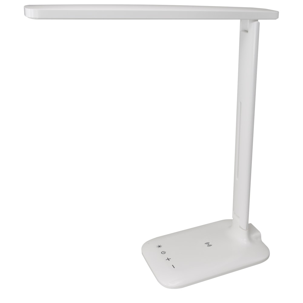 iLive LED Desk Lamp With Wireless Charging, 13inH, White