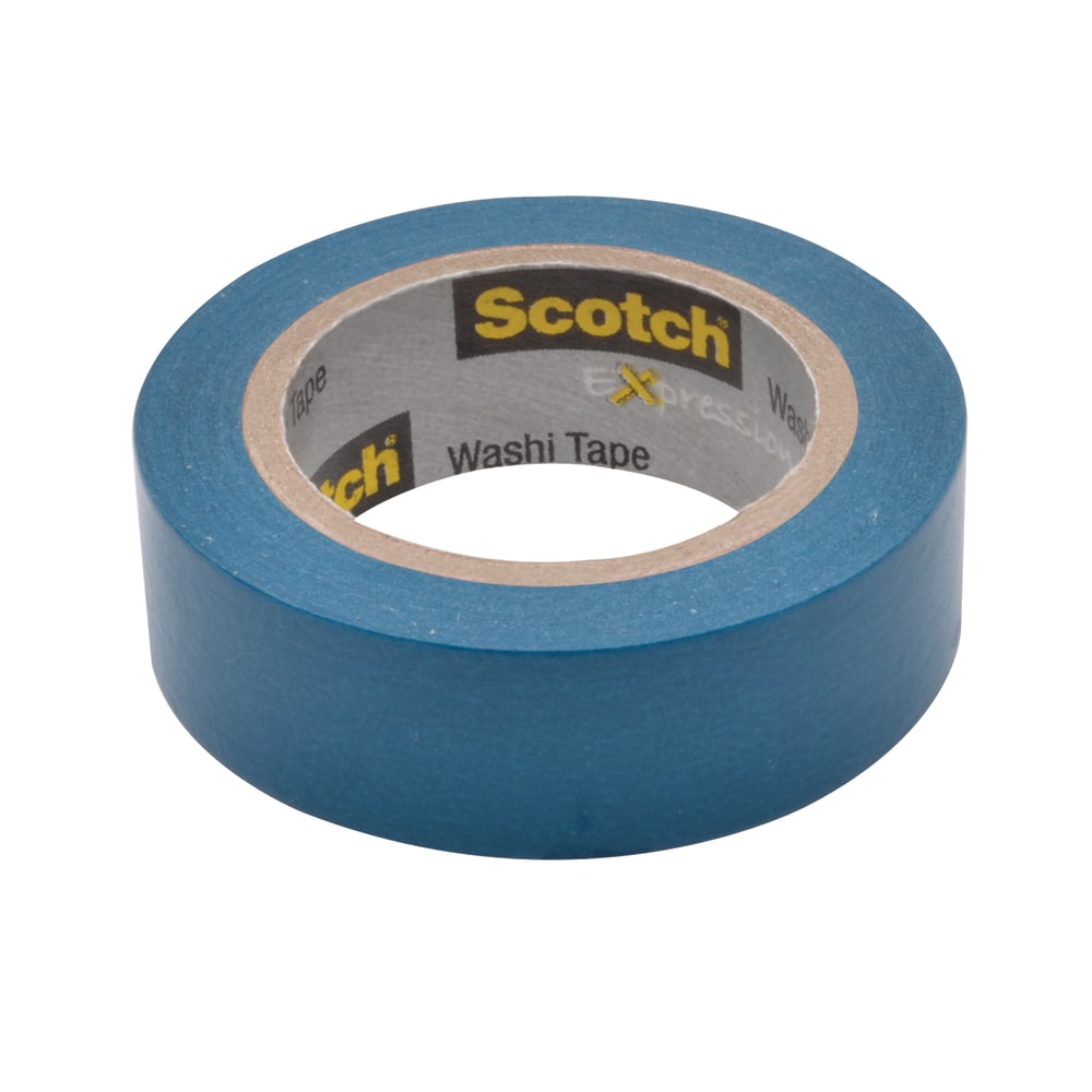 Scotch Expressions Washi Tape, 5/8in x 393in, Blue