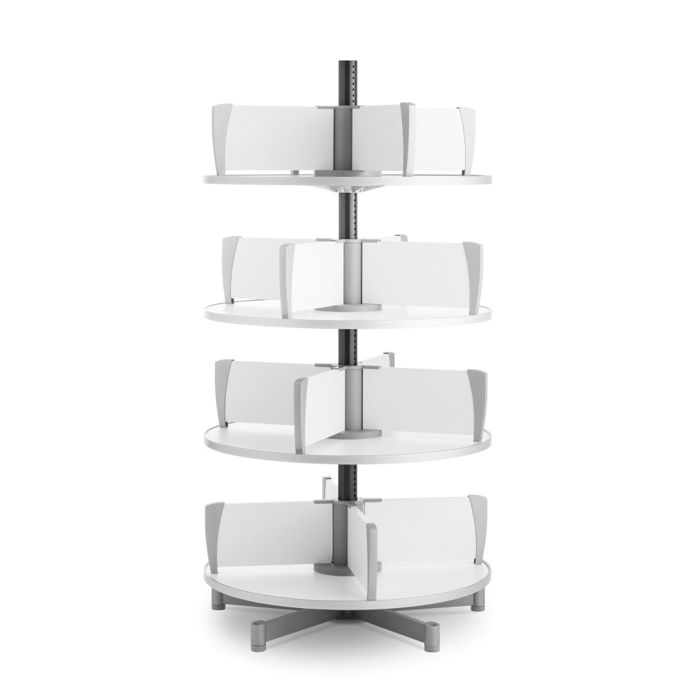 Moll Deluxe Binder And File Carousel Shelving, 4 Tier, White