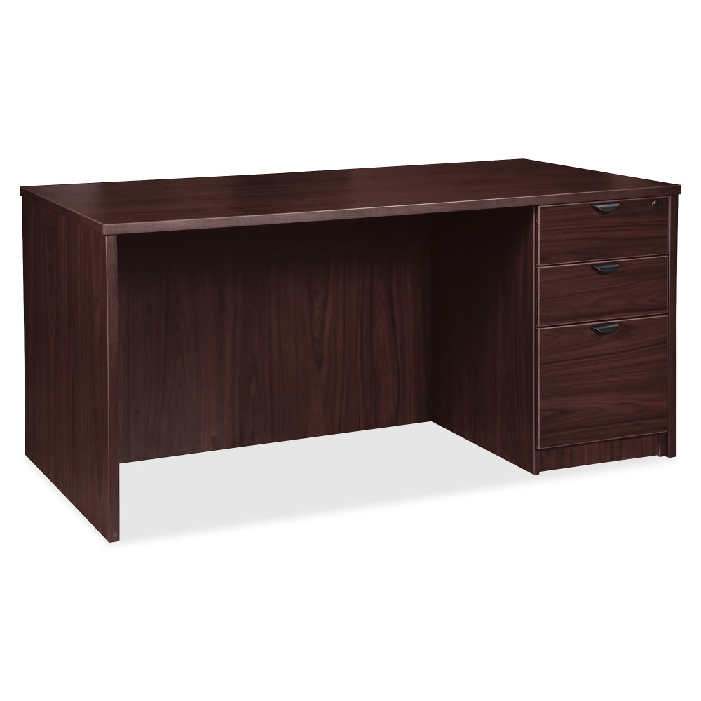 Lorell Prominence 2.0 72inW Right-Pedestal Computer Desk, Espresso