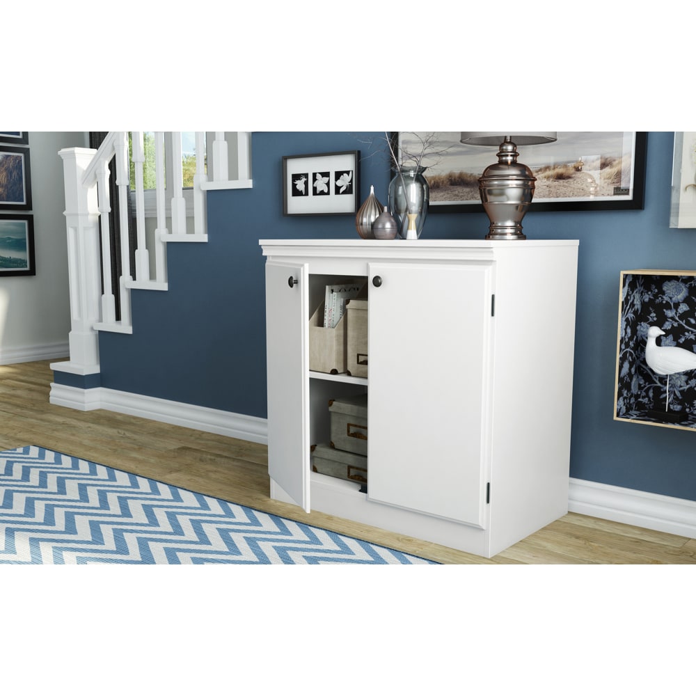 South Shore Morgan 2-Door Storage Cabinet, Pure White