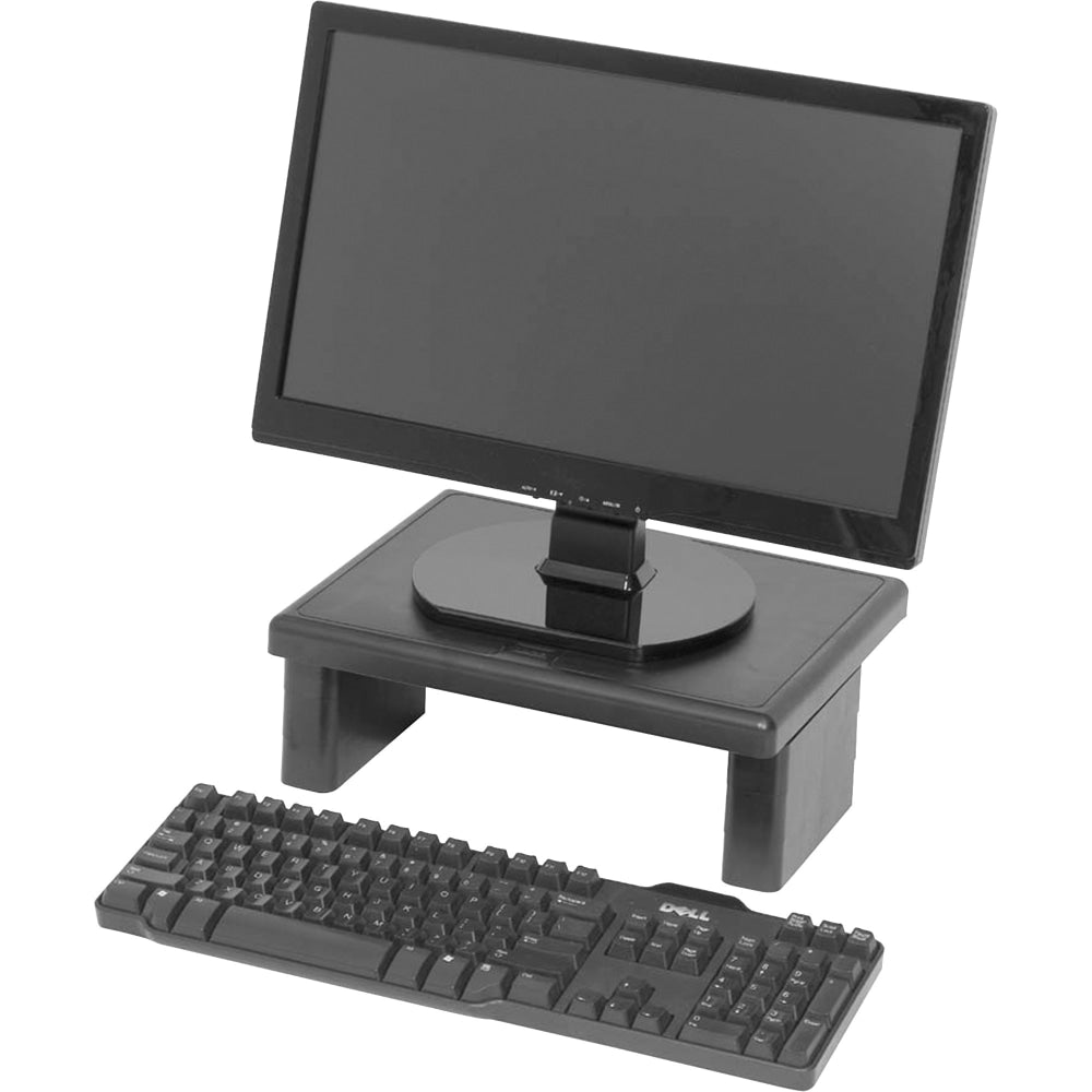 DAC Height Adjustable LCD/TFT Monitor Riser - 66 lb Load Capacity - Flat Panel Display Type Supported - 4.8in Height x 13in Width x 10.5in Depth - Black