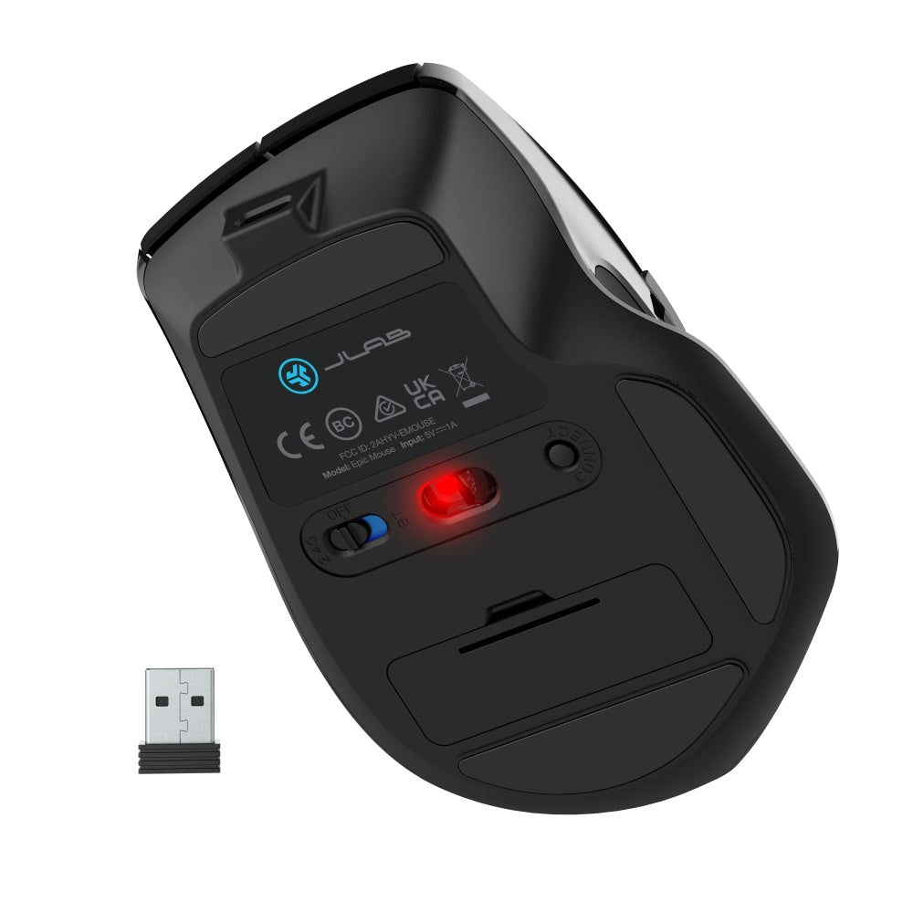 JLab Audio EPIC Wireless Mouse, Black