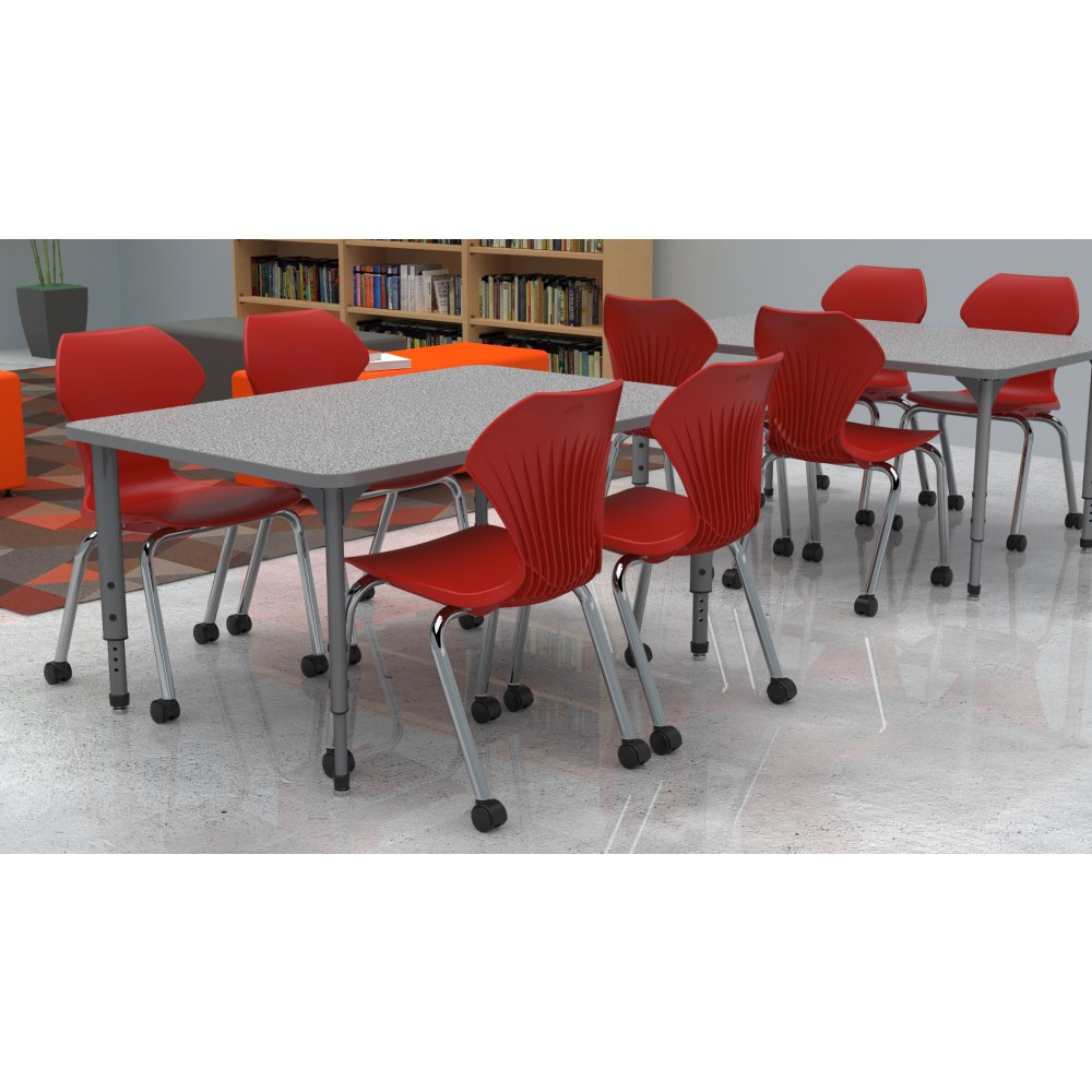 Marco Group Apex Series Rectangle Adjustable Table, 30inH 60inW x 30inD, Gray Nebula/Gray