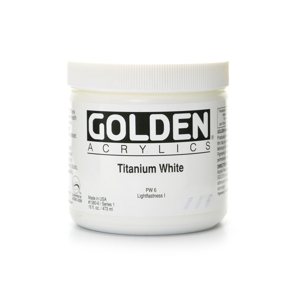 Golden Heavy Body Acrylic Paint, 16 Oz, Titanium White