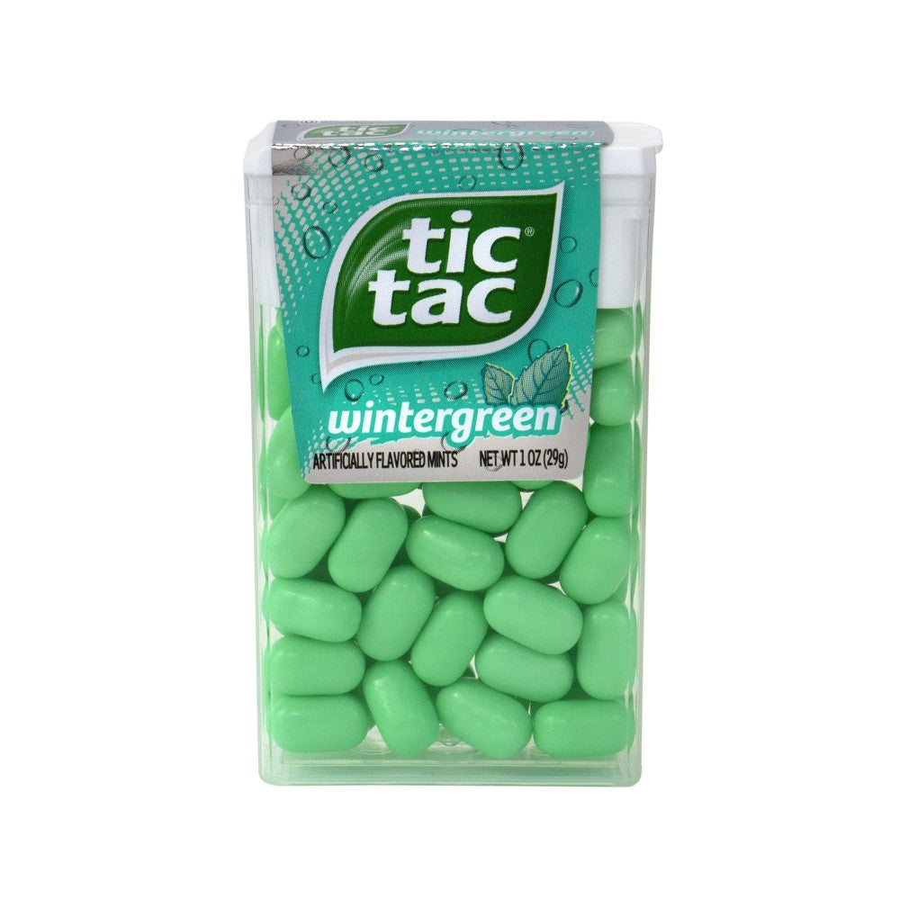 Tic Tac Hard Candy Singles, Wintergreen, 1-Oz Containers, Pack Of 12