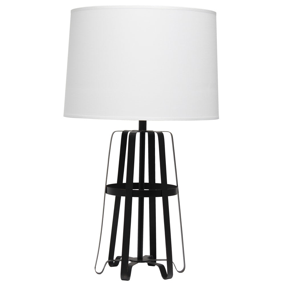 Lalia Home Stockholm Table Lamp, 28-1/2inH, White/Oil Rubbed Bronze