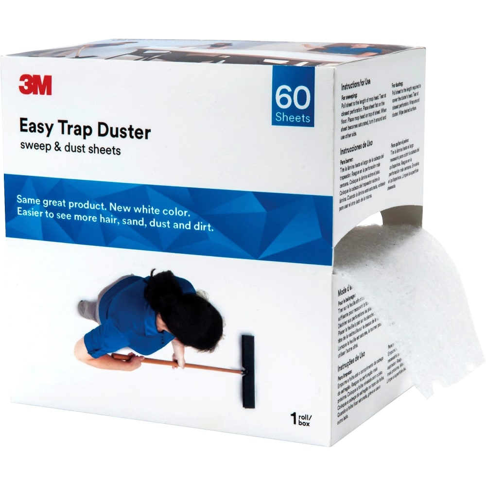 3M Easy Trap Duster System - 6in Width - Fiber - White - 480 / Carton