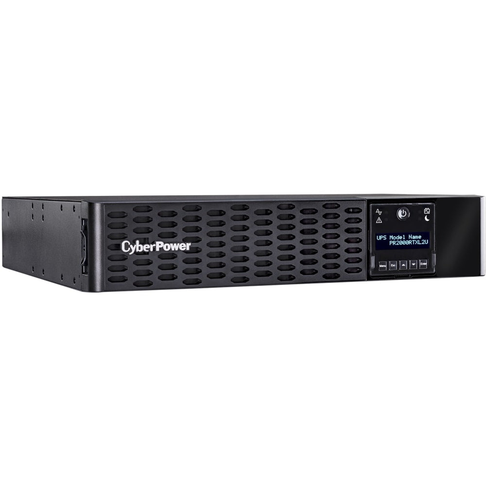 CyberPower PR2000RTXL2UTAA TAA Compliant UPS Systems - 2000VA/2000W, 120 VAC, NEMA 5-20P, 2U, Rack / Tower, Sine Wave, 8 Outlets, LCD, PowerPanel Business, $400000 CEG, 3YR Warranty