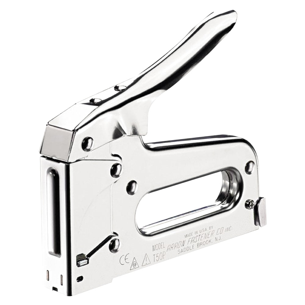 Arrow T50 Heavy-Duty Staple Gun, Silver/Chrome