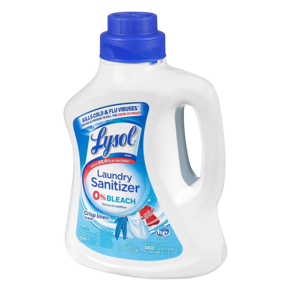 Lysol Laundry Sanitizer, Crisp Linen Scent, 90 Fl Oz, Blue