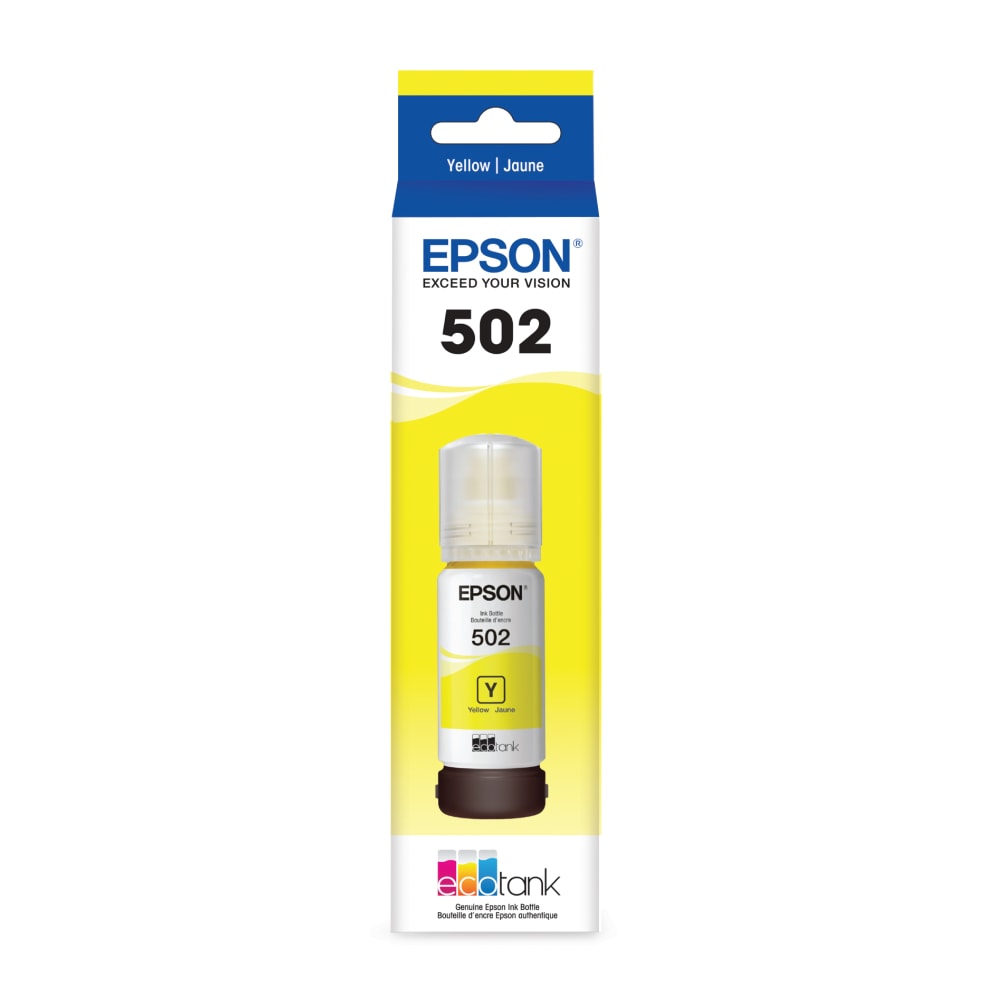 Epson 502 EcoTank Yellow High-Yield Ink Bottle, T502420-S