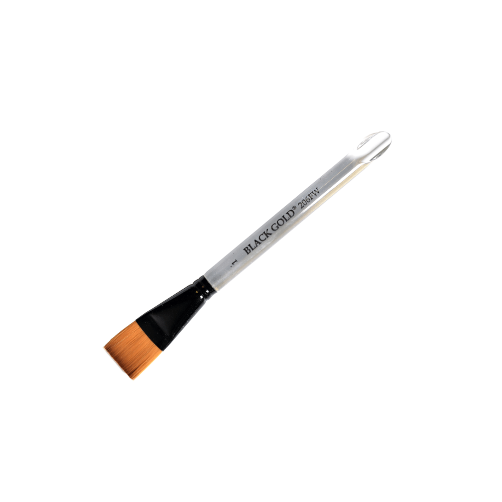 Dynasty Paint Brush, 1in, Flat Bristle, Synthetic, Clear