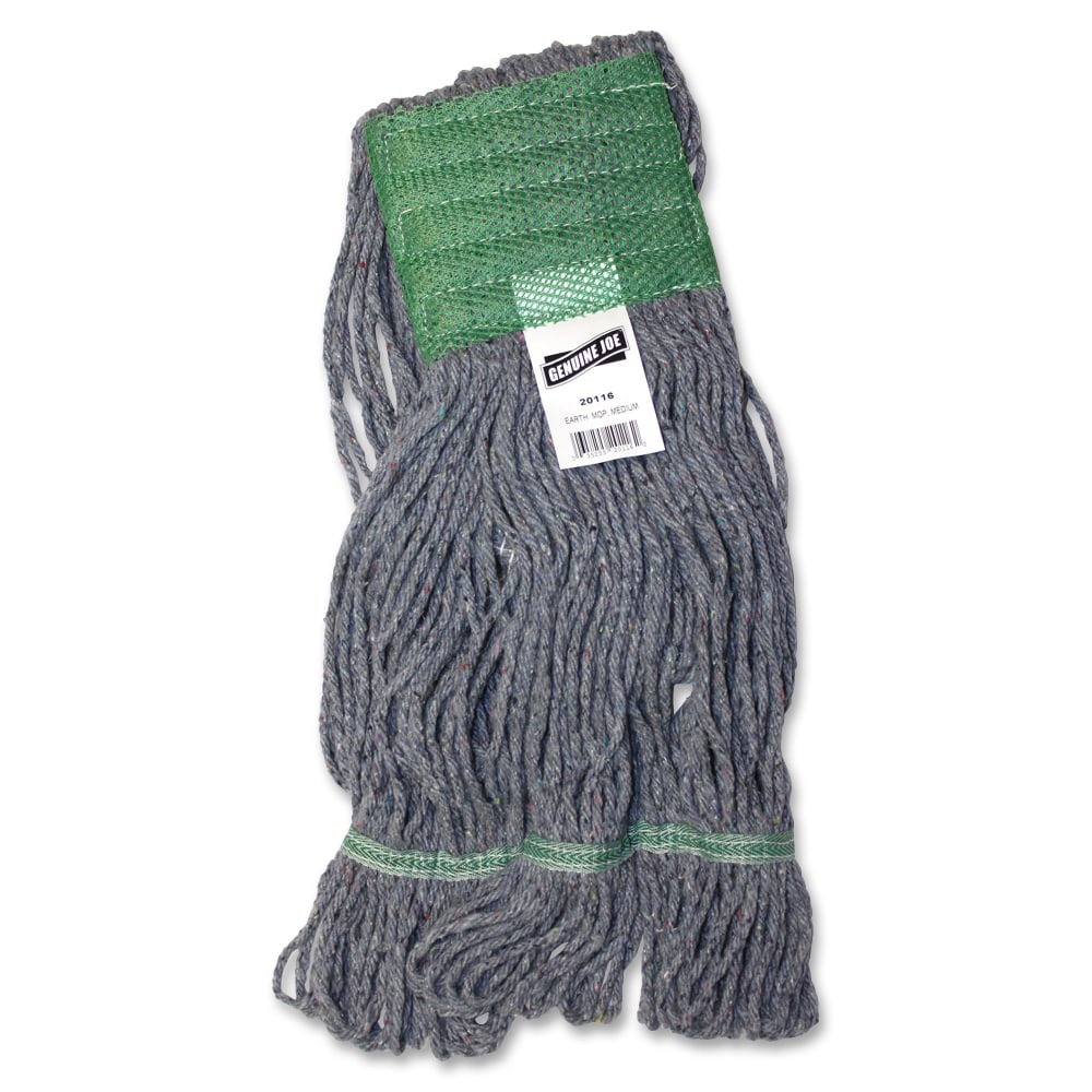 Genuine Joe 5in Headband Earth Mop Refill - Polyester Fiber