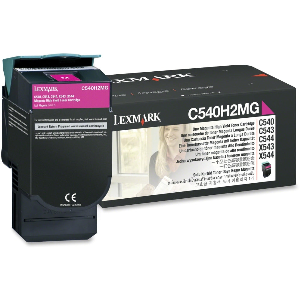 Lexmark C540H2MG Magenta High Yield Toner Cartridge