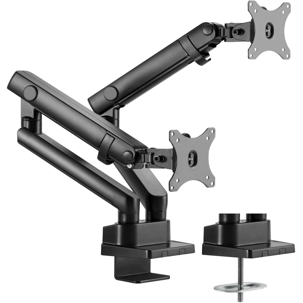 Amer Mounting Arm for Curved Screen Display, Flat Panel Display - Matte Black - 2 Display(s) Supported - 32in Screen Support - 35.27 lb Load Capacity - 75 x 75, 100 x 100