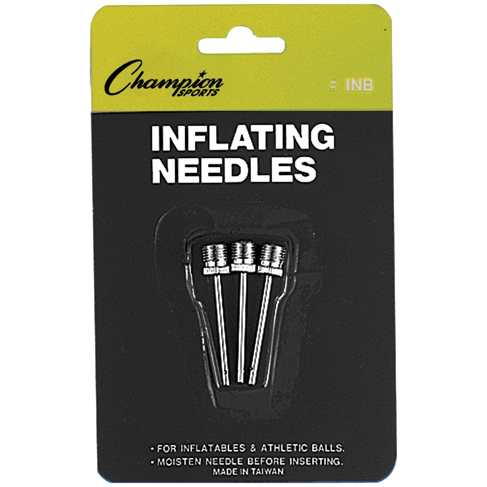 Champion Sports Inflating Needles for Air Pump, Silver, 3 Needles Per Pack, Set Of 12 Packs