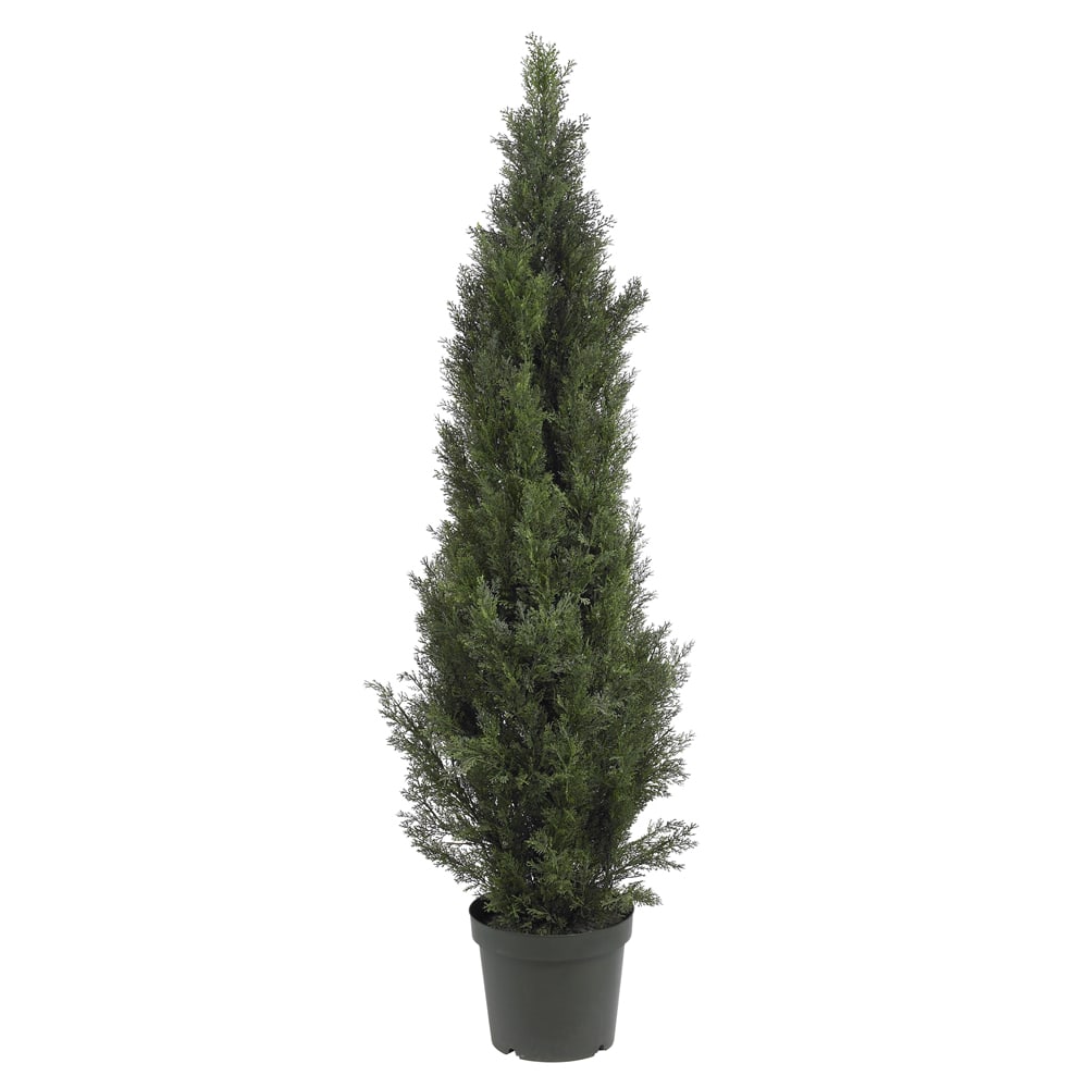 Nearly Natural 5ft Silk Mini Cedar Pine Tree With Pot