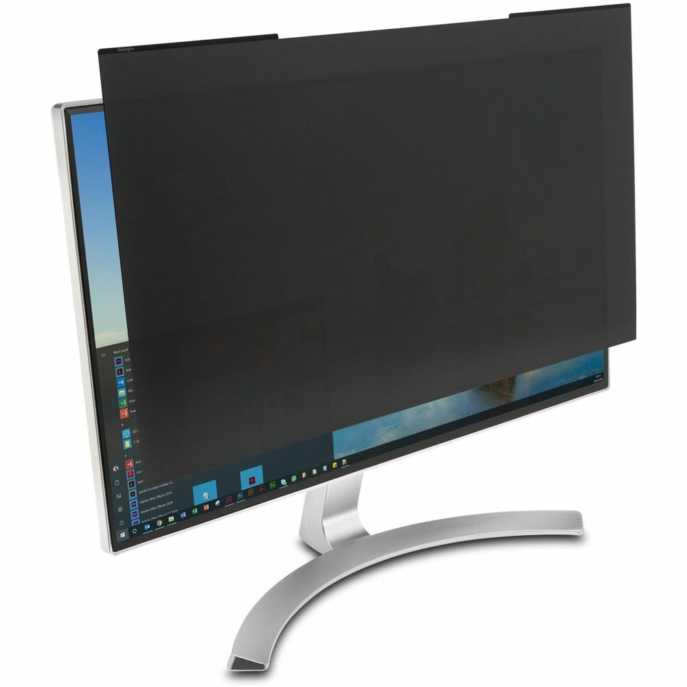 Kensington MagPro 27.0in Monitor Privacy Screen with Magnetic Strip Black - For 27in Widescreen LCD Monitor - 16:9 - Scratch Resistant, Damage Resistant - Anti-glare - 1