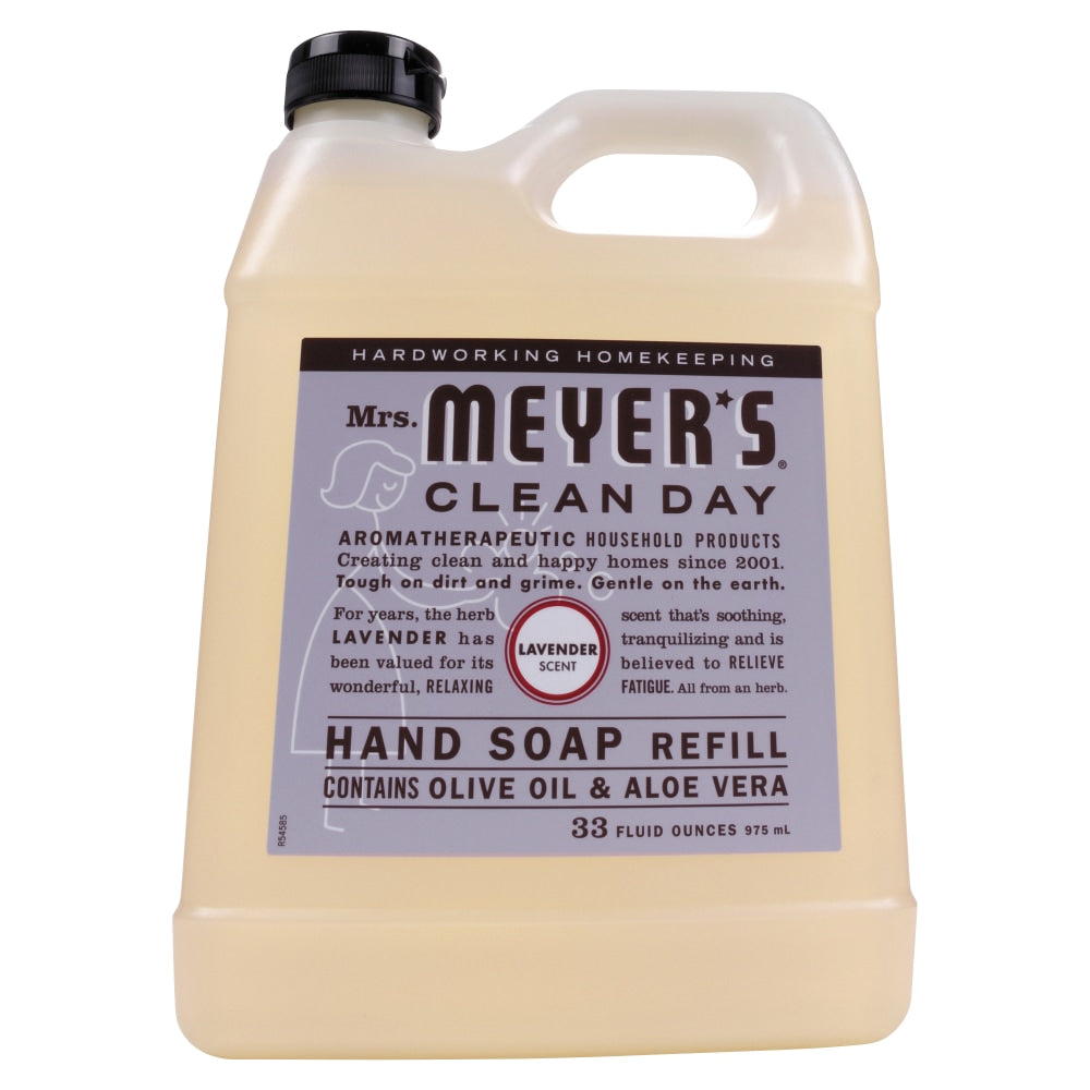 Mrs. Meyers Clean Day Liquid Hand Soap, Lavender Scent, 33 Oz, Carton Of 6 Bottles