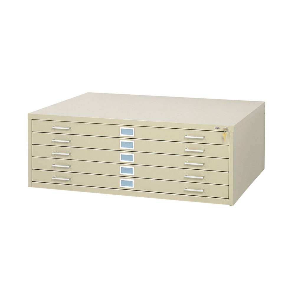 Safco 35 3/8inD Vertical 5-Drawer Vertical File Cabinet 3/8inD, Tropic Sand