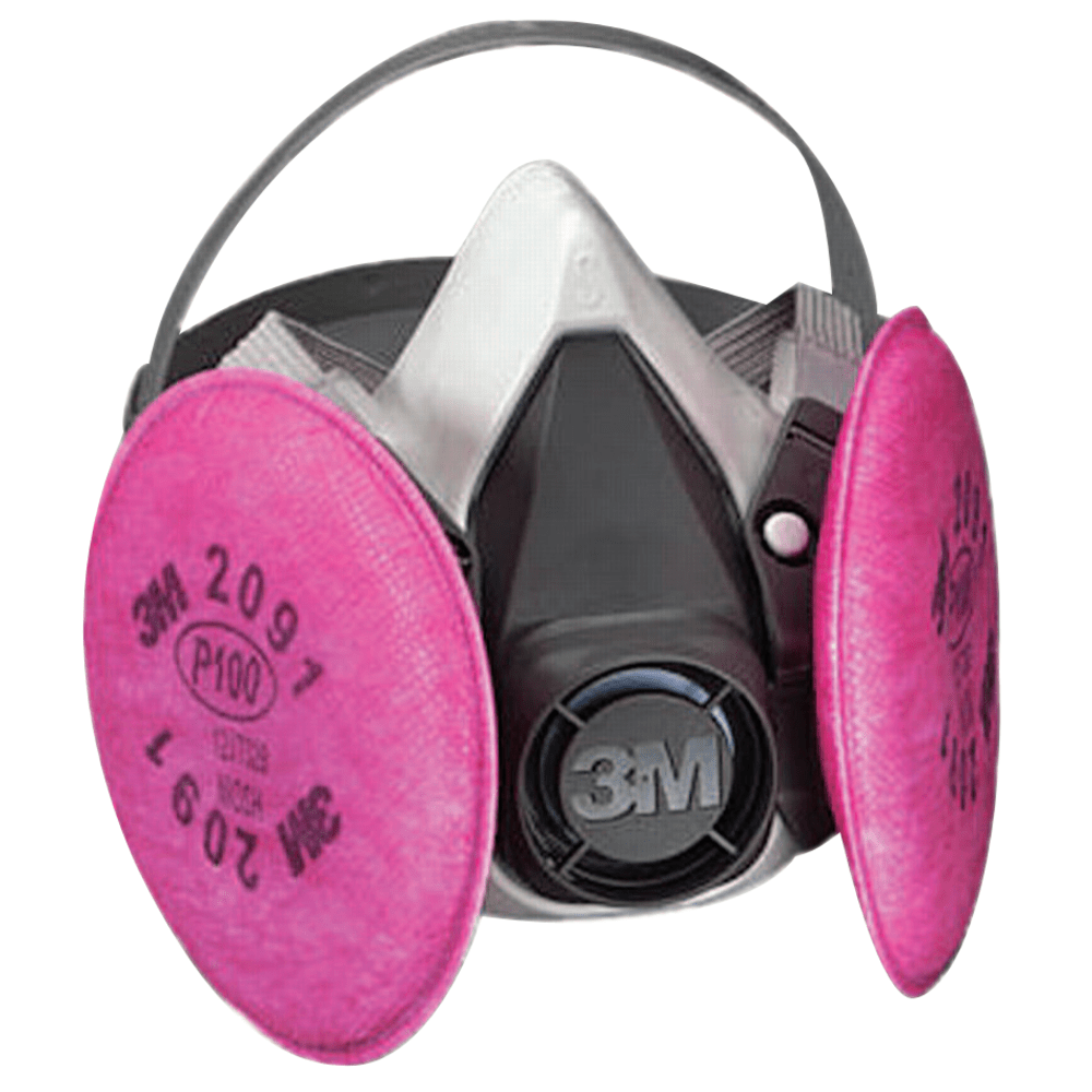 3M 6000 Series Half-Facepiece Respirator Assembly, Large