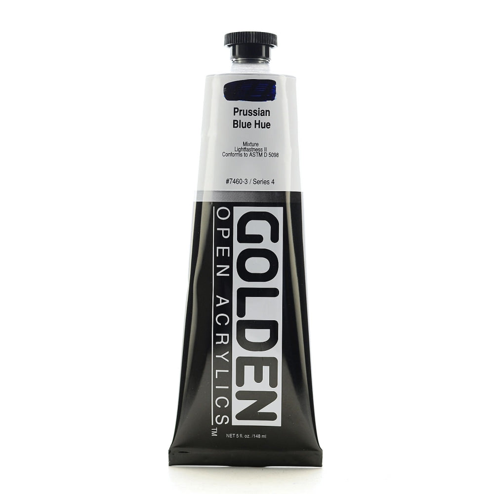 Golden OPEN Acrylic Paint, 5 Oz Tube, Prussian Blue Hue