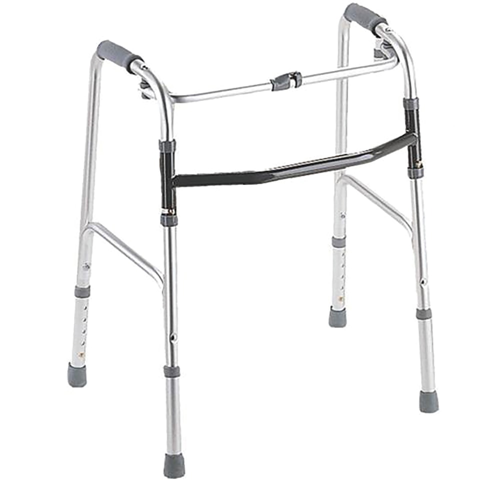 Medline Guardian Youth 1-Button Folding Walker, Chrome