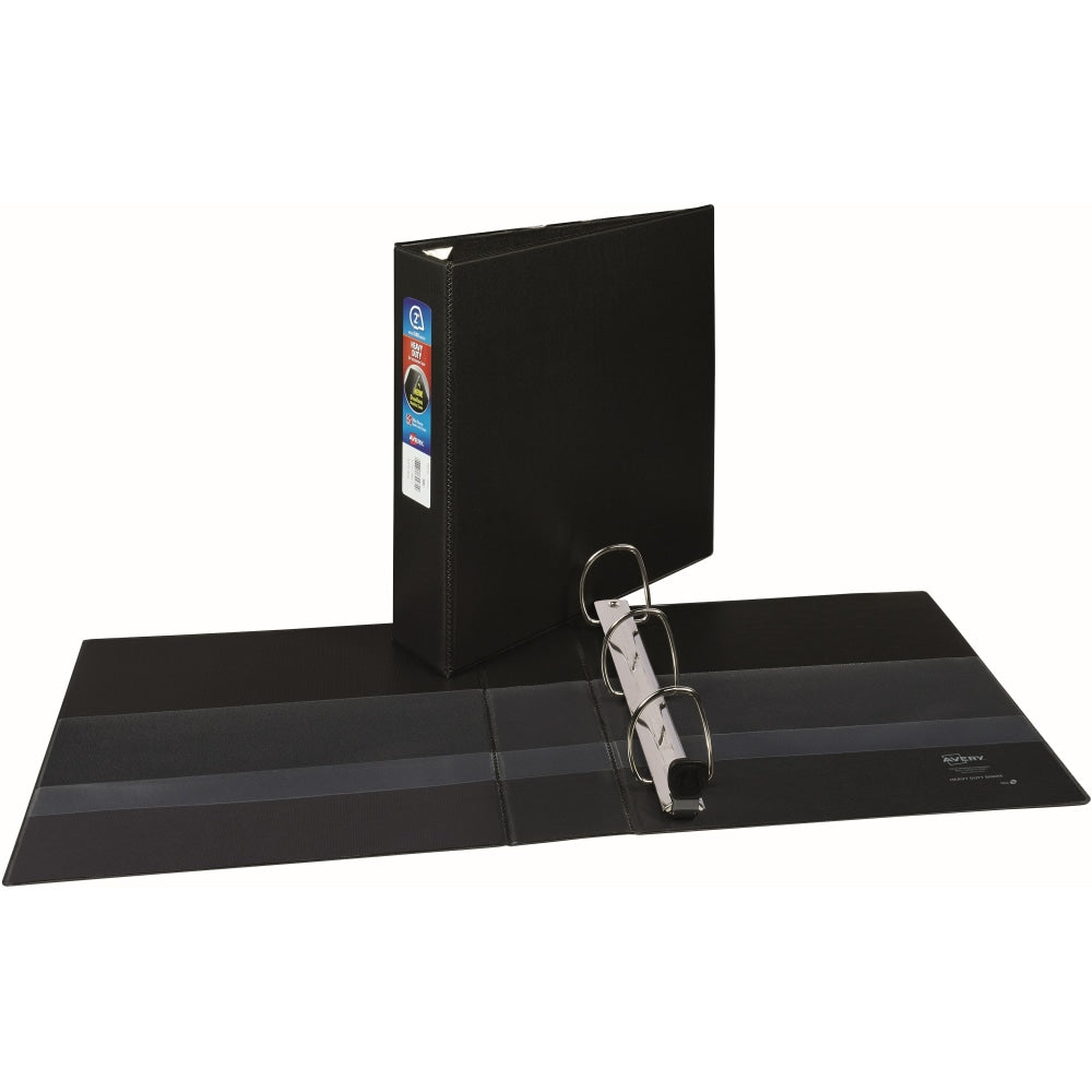 Avery Heavy-Duty 3-Ring Binder With Locking One-Touch EZD Rings, 2in D-Rings, Black