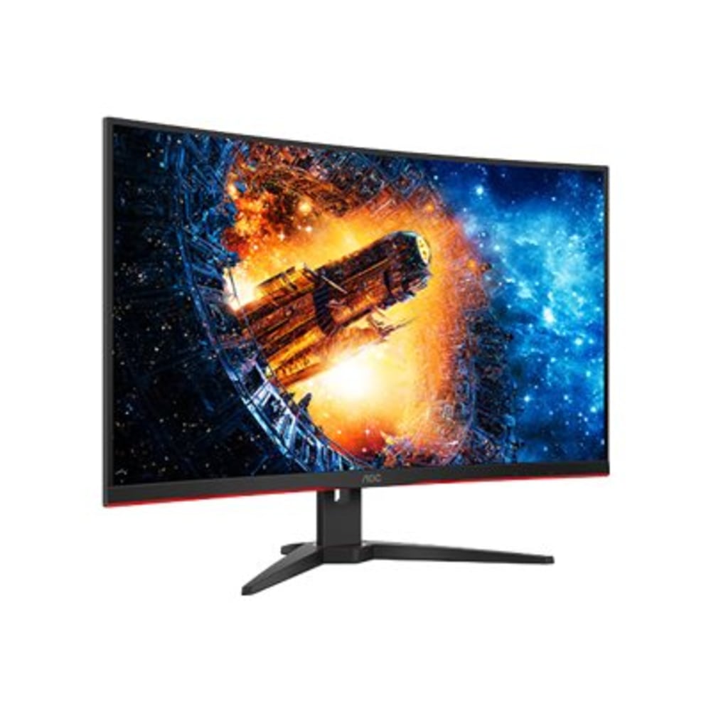 AOC Gaming C32G2E - LED monitor - gaming - curved - 32in - 1920 x 1080 Full HD (1080p) @ 165 Hz - VA - 250 cd/m2 - 3000:1 - 1 ms - 2xHDMI, DisplayPort - black, red