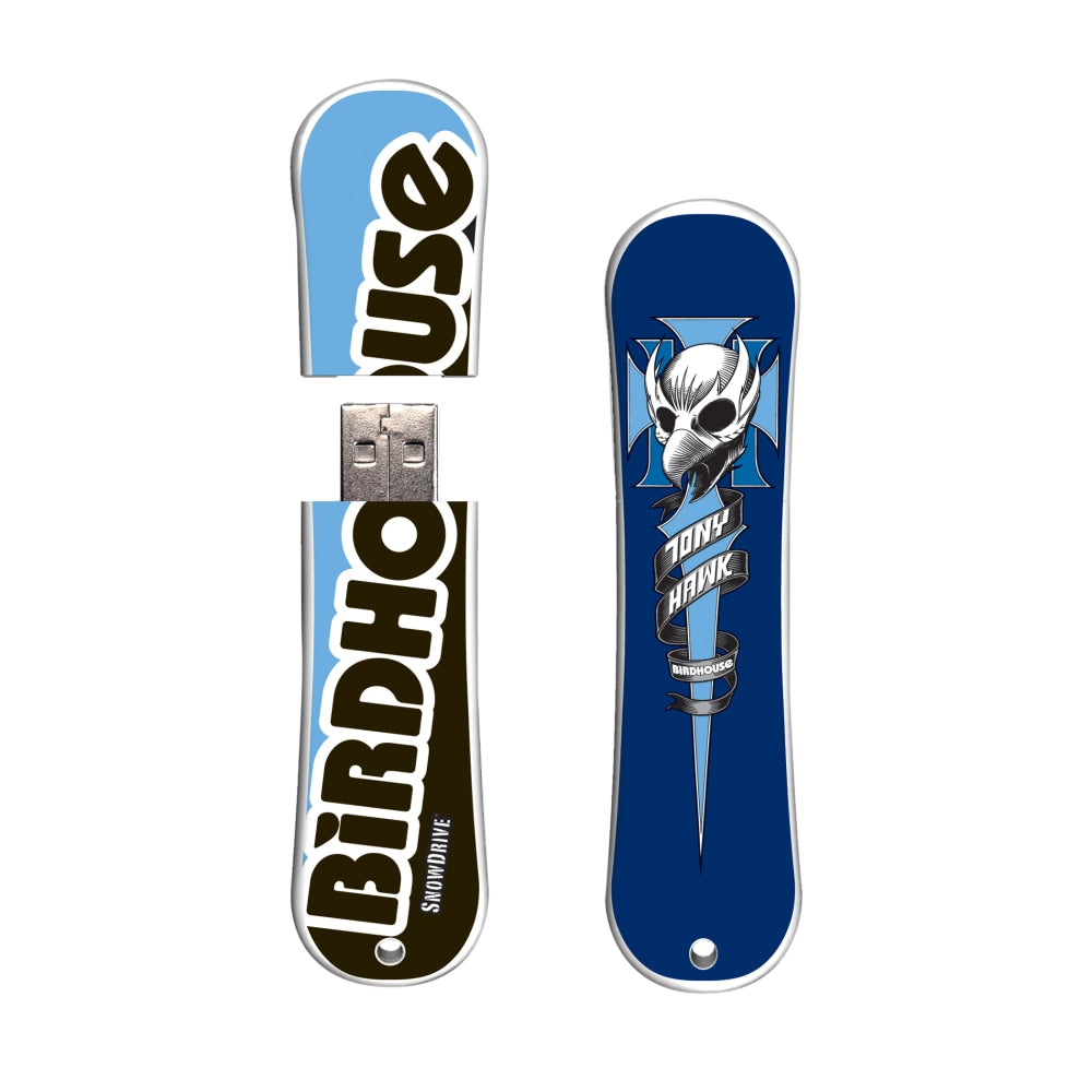 Action Sport Drives Birdhouse/Tony Hawk SnowDrive USB 2.0 Flash Drive, 16GB, Blue Crest