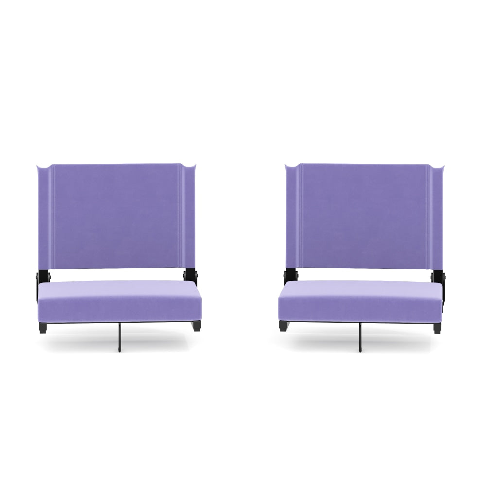 Flash Furniture Grandstand Comfort Seats, Purple/Black, Set Of 2 Seats