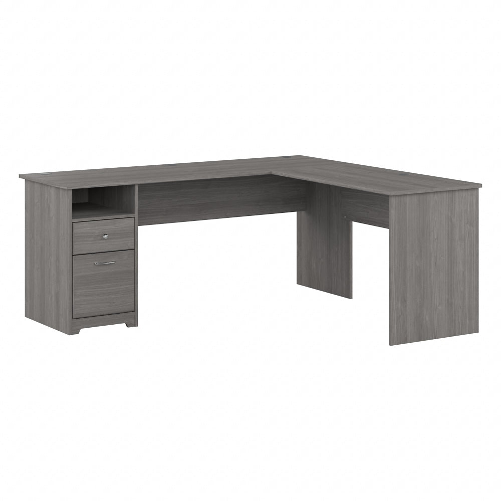 Bush Business Furniture Cabot 72inW L-Shaped Corner Desk With Drawers, Modern Gray, Standard Delivery