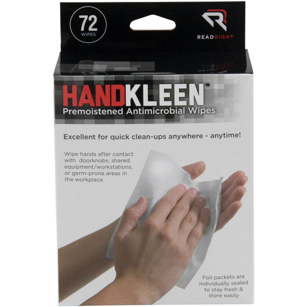 Read Right Handkleen Wipes - 5in x 7in - White - 72 / Box