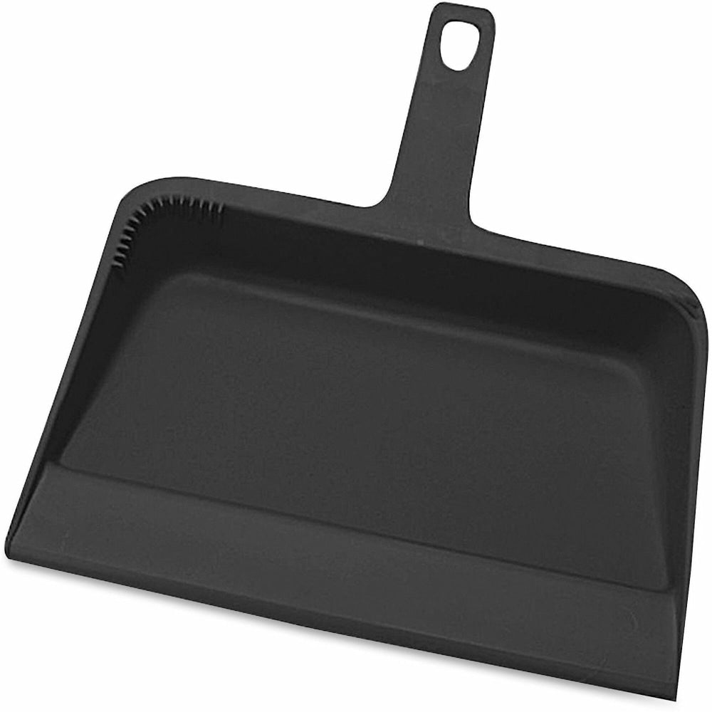 Genuine Joe Heavy-duty Plastic Dust Pan, 12in, Black