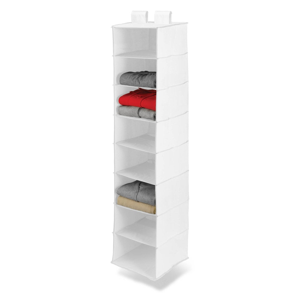 Honey-Can-Do 8-Shelf Hanging Vertical Closet Organizer, 54inH x 12inW x 12inD, White