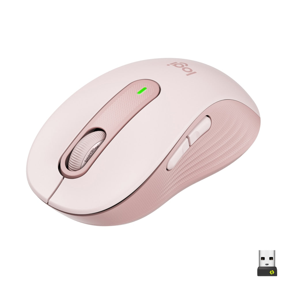 Logitech Signature M650 Wireless Mouse, Rose, 910-006251